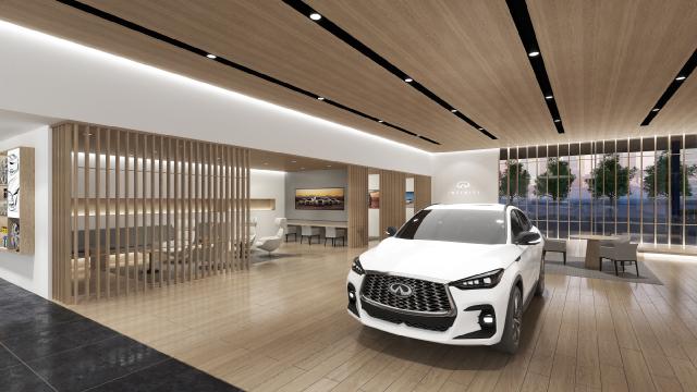 retail space showroom with INFINITI car